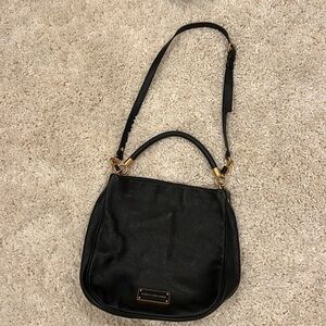 MARC BY MARC JACOBS Too Hot To Handle Black Leather Hobo Boho Shoulder Bag